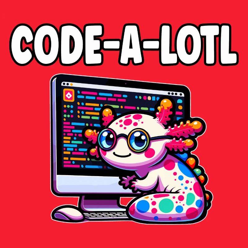 Funny Coding Axolotl Programming Gift