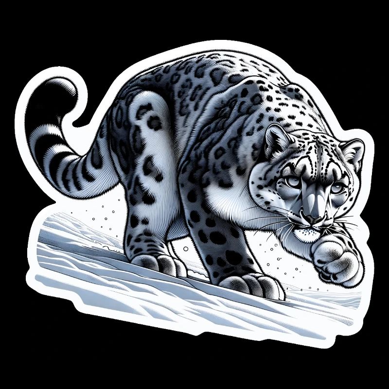 Léopard des neiges Léopard blanc Léopard