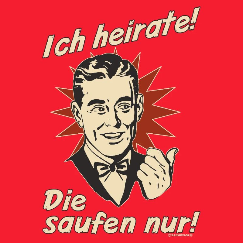Retro-Eheversprechen mit Trinkmotiv