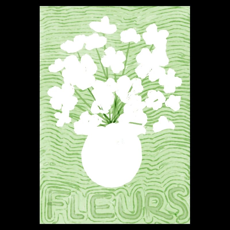 French flower silhouette 