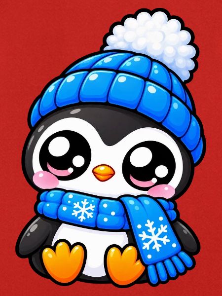 Süßer Winterblaupinguin