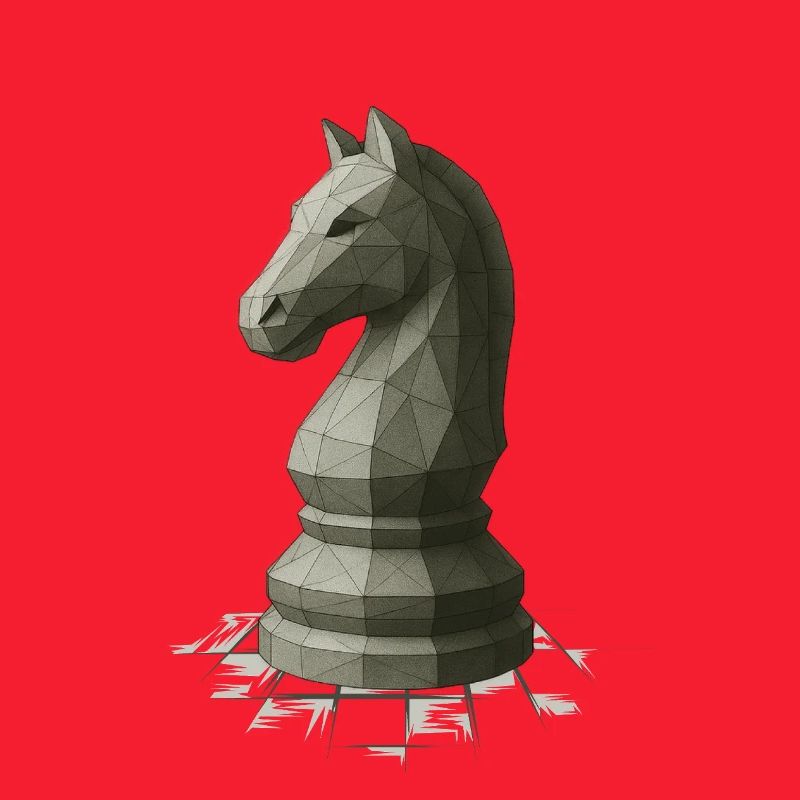 Low Poly Chess Knight Design