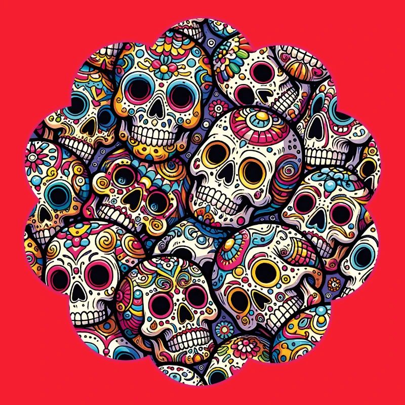 Buntes dekoratives Skullmuster