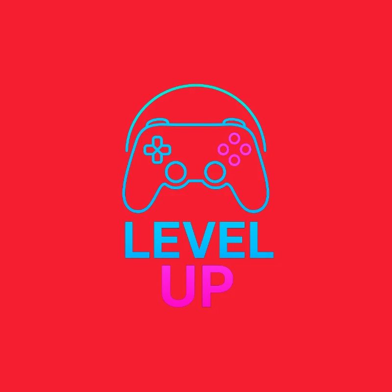 Level Up Neon Controller Grafik