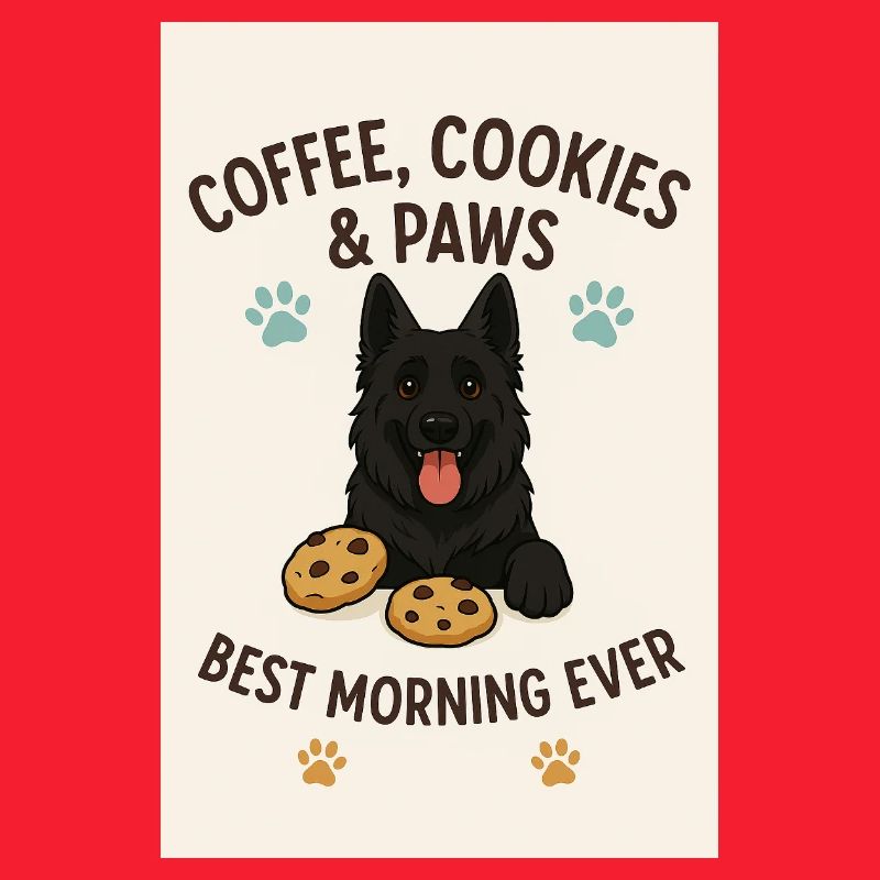 Café, biscuits et pattes