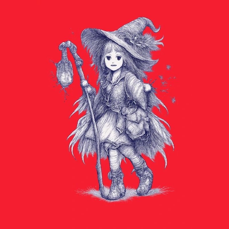 Forest Witch with Lantern