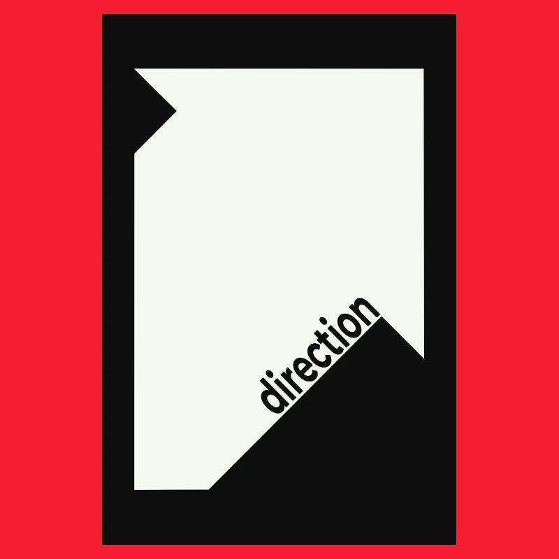 Direction Poster Schwarz – Minimal Statement