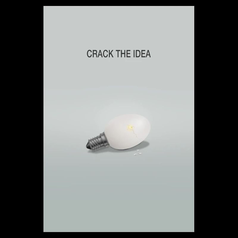 Crack The Idea Minimal Poster Design