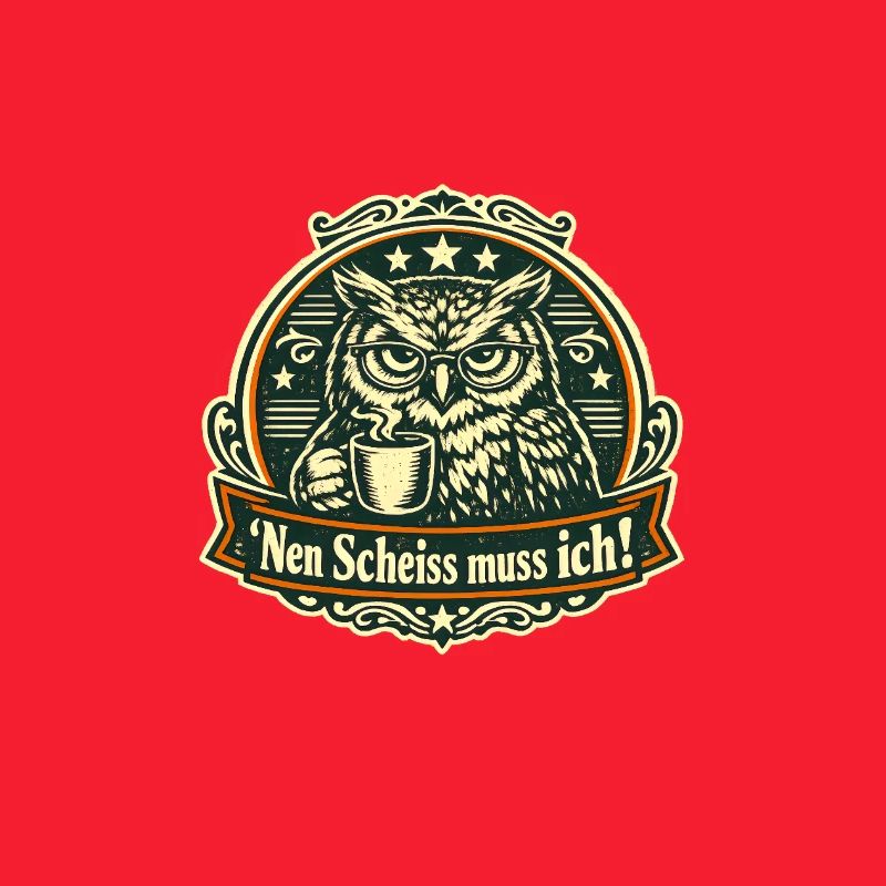 Nen scheiß muss ich Eule Büro Spruch