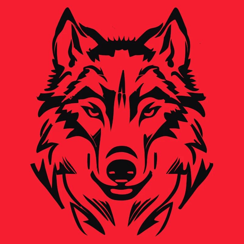 Cool graphic wolf, wolf's head