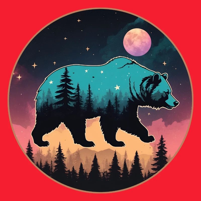 Grizzly Bear Kodiak Bear Silhouette d’ours brun