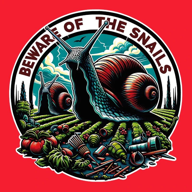 Giant snail, snail disaster, garden snail