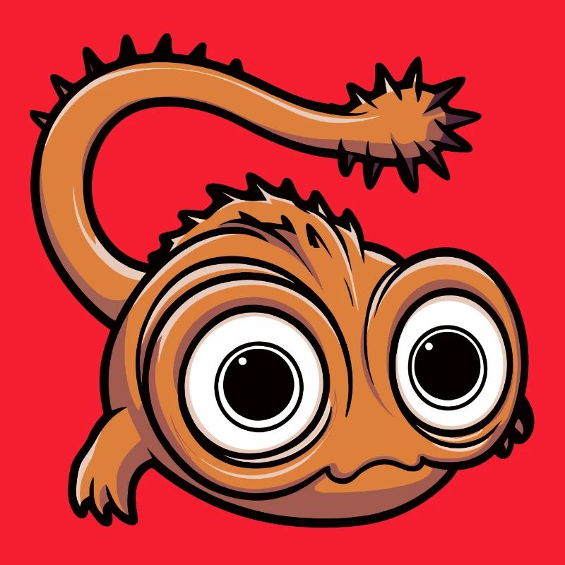 Drôle de petit monstre avec de grands yeux