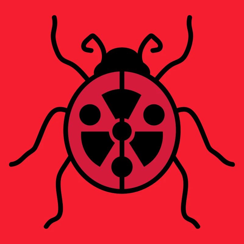 atom symbol radioactive danger danger warning hinwe