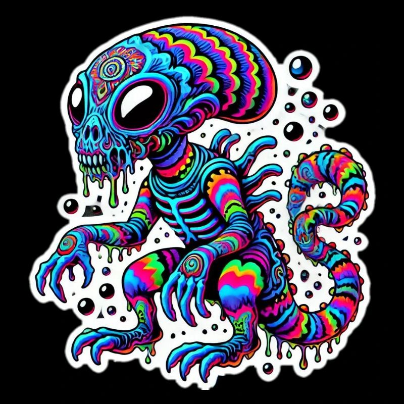 Colorful Alien Creature Pattern