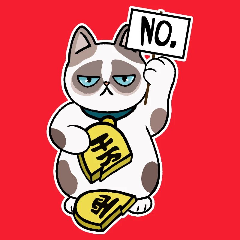 Conception de chat malchanceux
