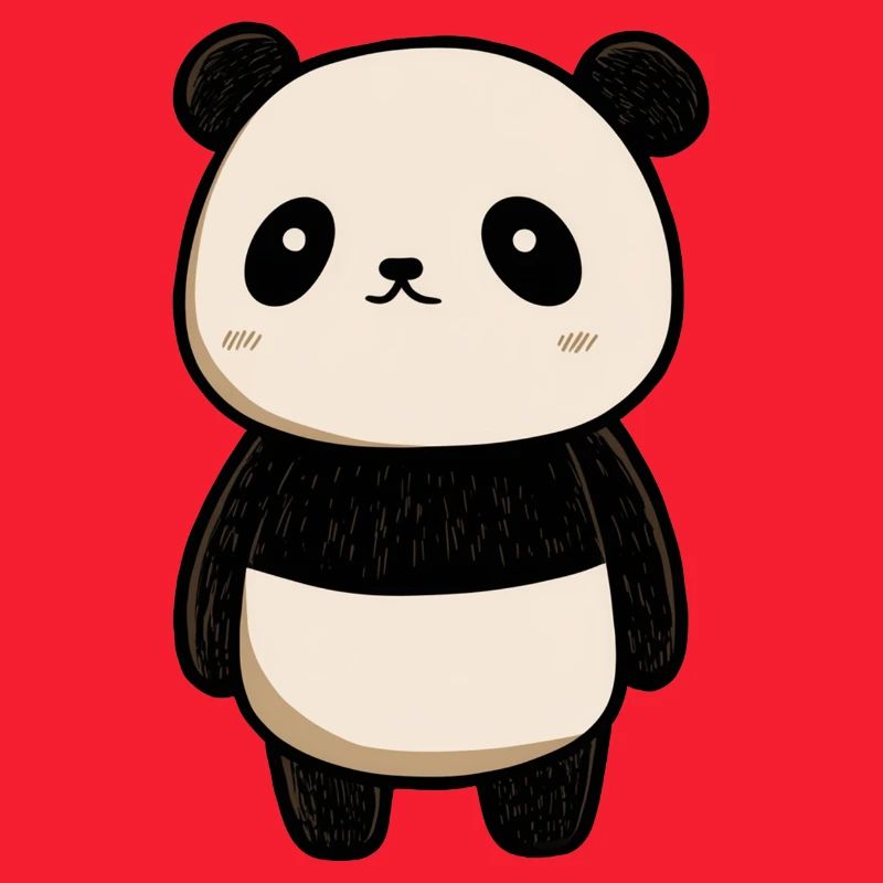 dessin panda, panda mignon, bébé panda