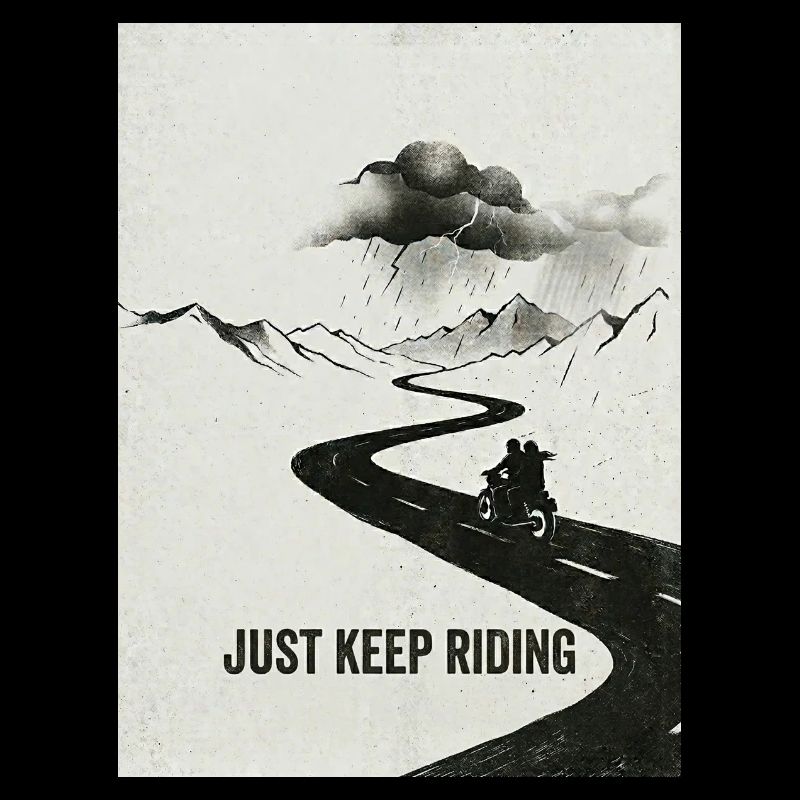 Continue simplement à faire de l’aventure à moto