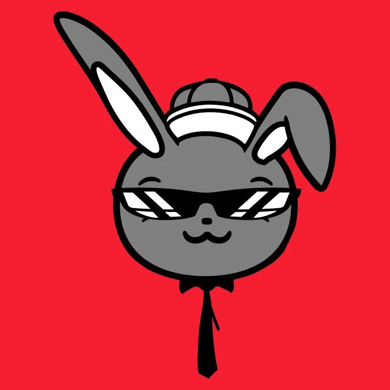 Bunny Sunglasses Cappy Tie Cool Hat Comic