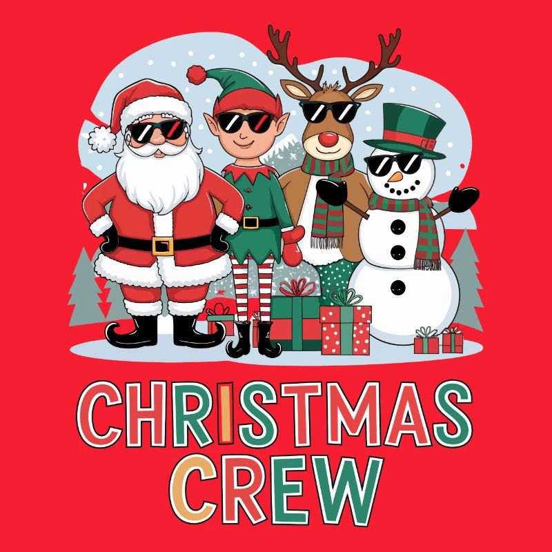 Weihnachts Crew Illustration