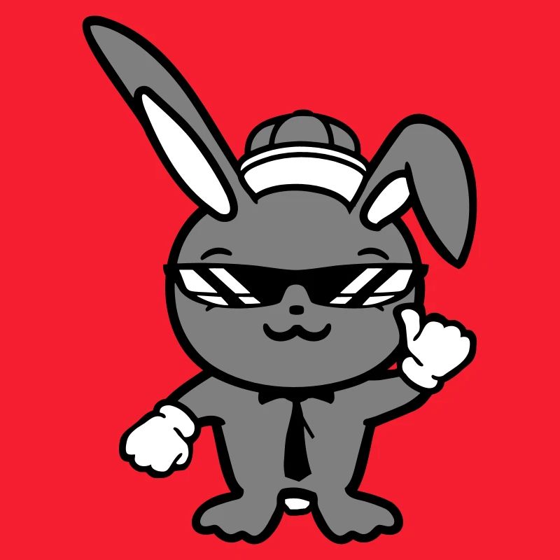 Lunettes de soleil lapin Cappy cravate Cool Hat Comic