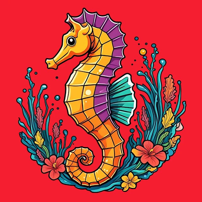 Joli hippocampe décoratif