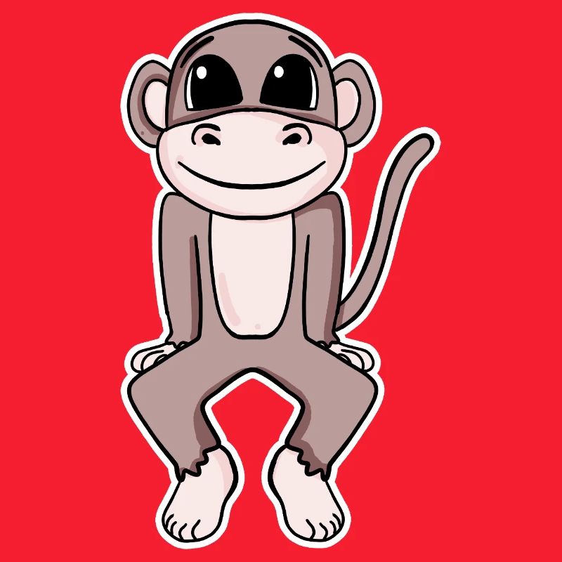 Cute monkey illustration