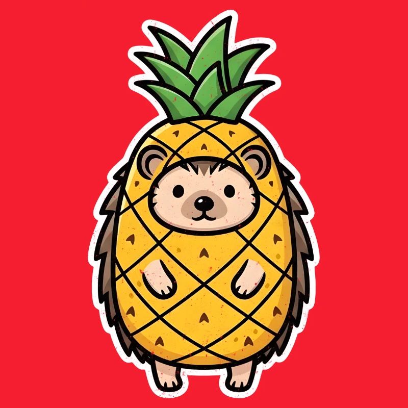 Ananas Igel Maskottchen Igel im Ananas Kostüm