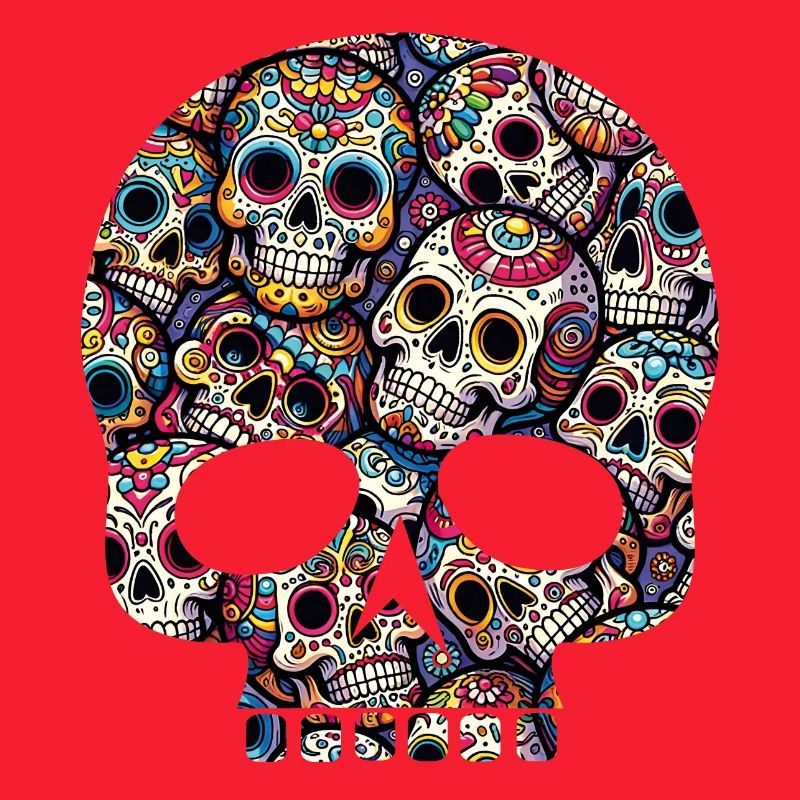 Buntes dekoratives Skullmuster