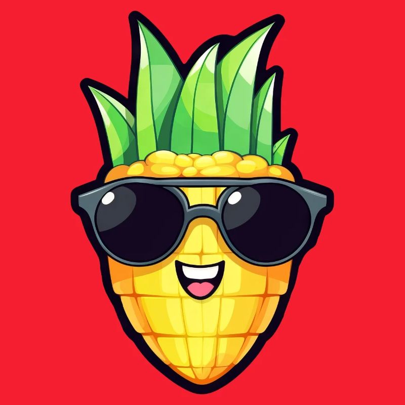 Cool corn with sunglasses - Original vegetables