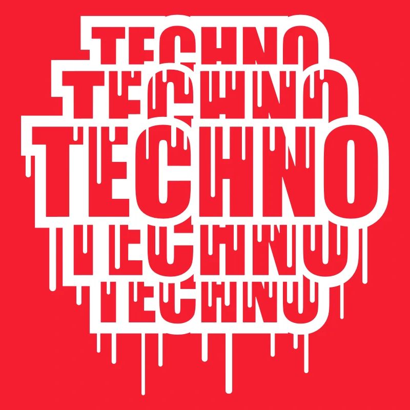 Beaucoup de techno graffiti spray goutte de musique dire