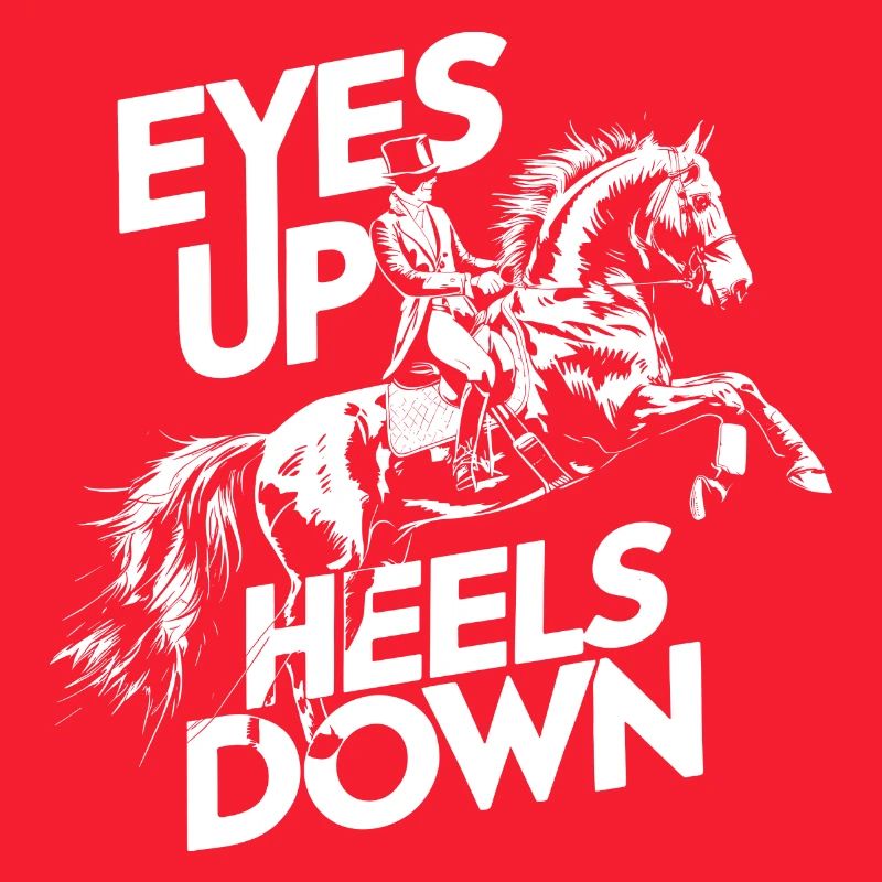 Riding posture: heels down, eyes up