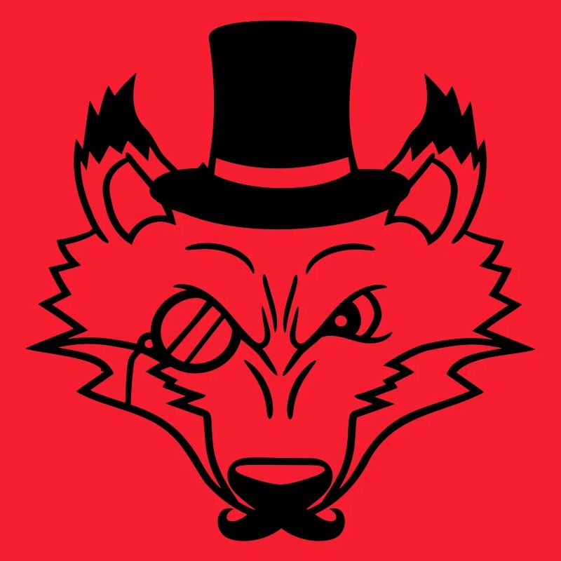 Fox Red Fox Sir Mr. Top Hat Monocle Glasses