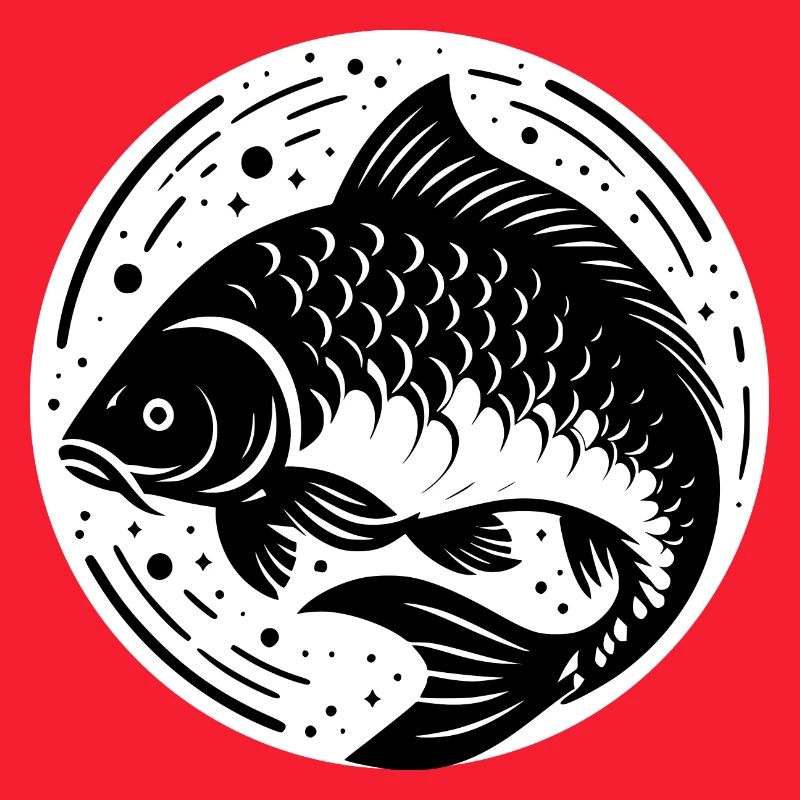 Carp creative black and white