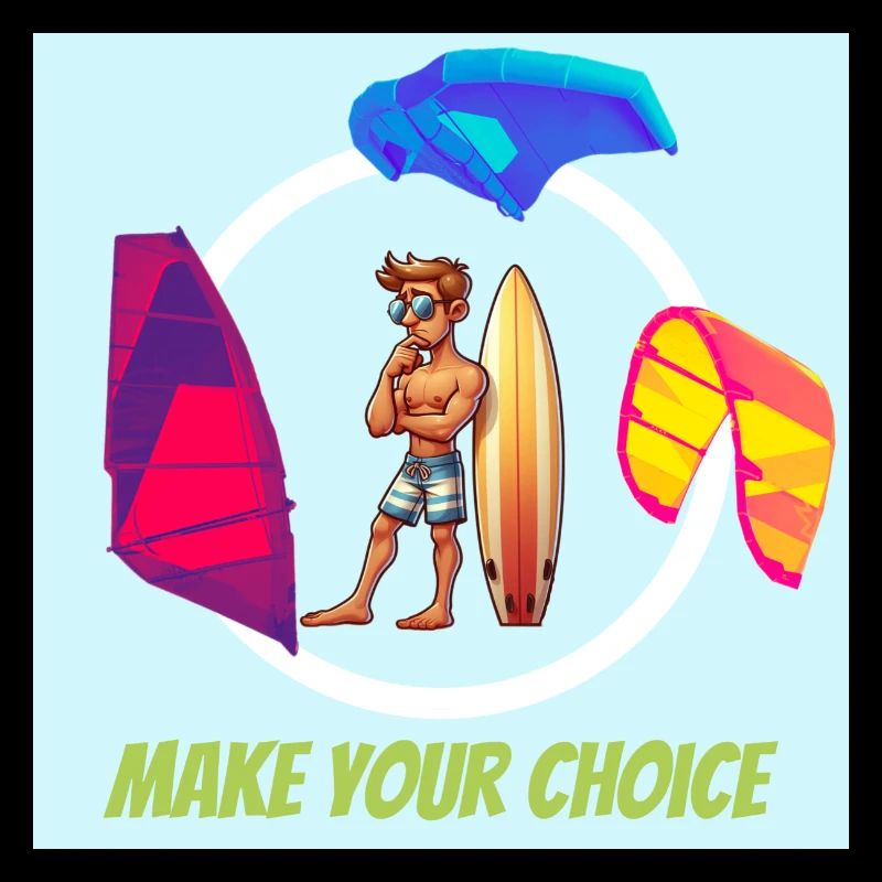 Make your choice wind kite wing bleue