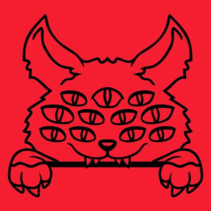 Cat Demon Many Eyes Devil Hell Evil Monster