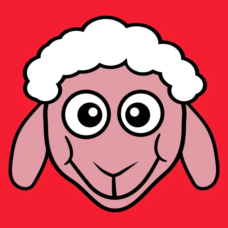 Sheep Face Head Cute Cute Lamb Cool Comic