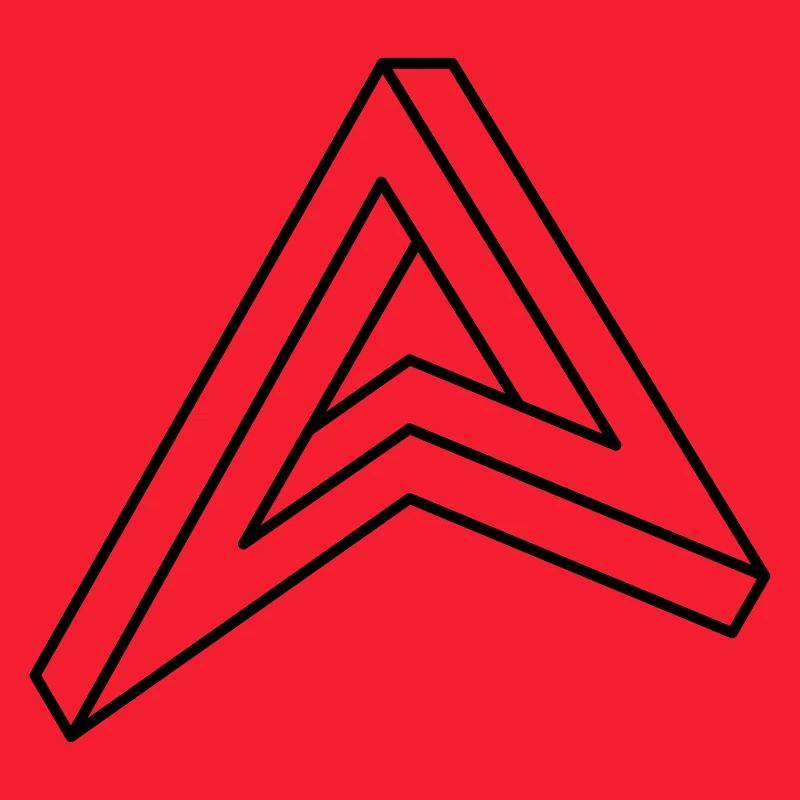 impossible figure Escher triangle geometry hipster