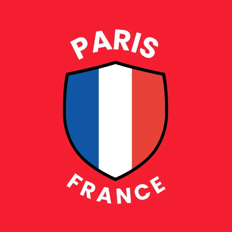 Paris Flag Shield Emblem