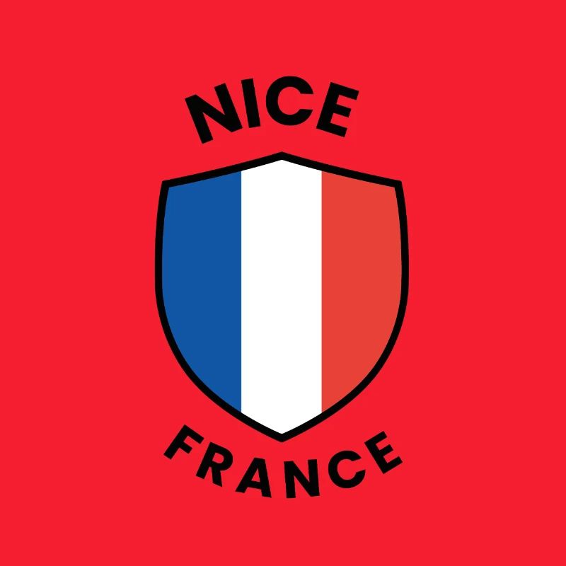 Nice Bouclier de France avec drapeau français
