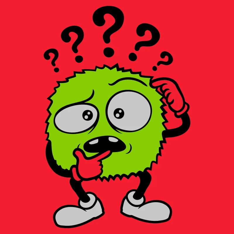 Question mark skeptical face comic