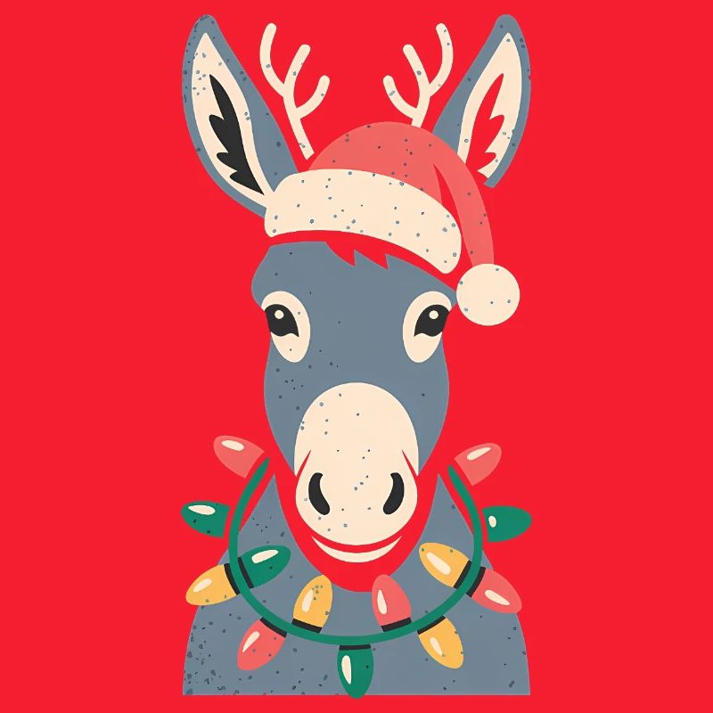 Mignon âne elfe Noël mignon
