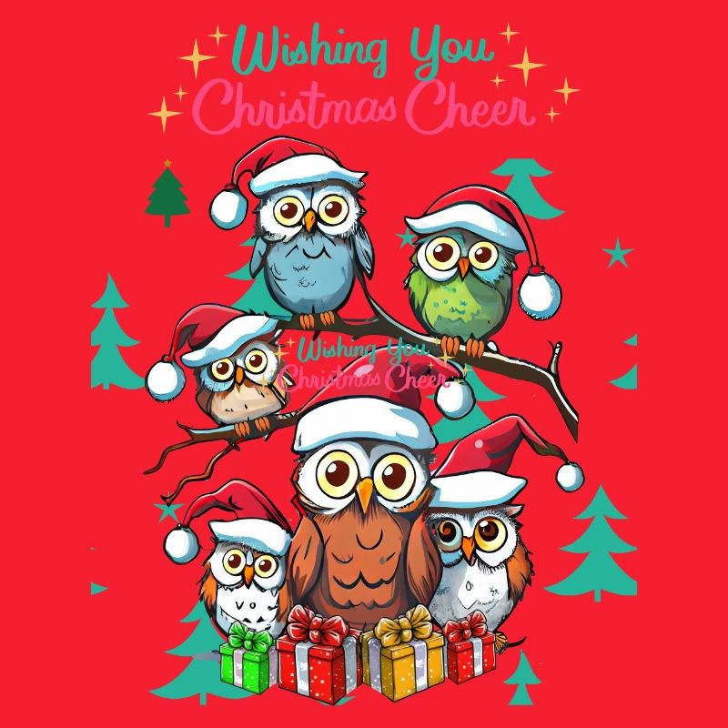 Festliche Eule Weihnachtsstimmung Design