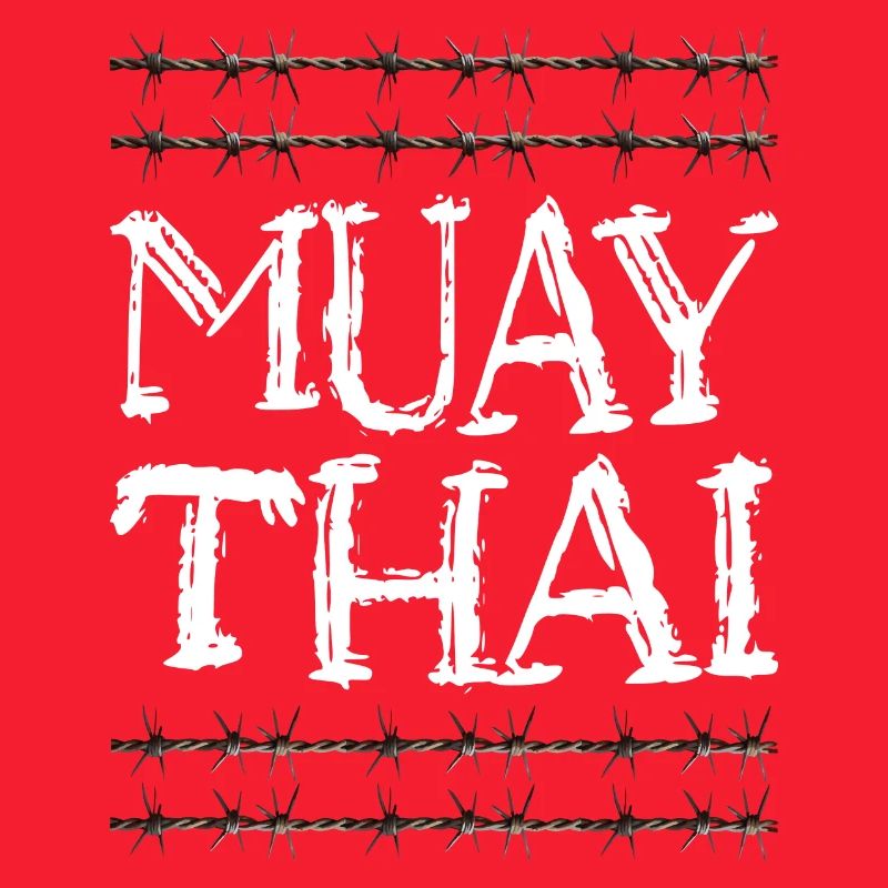Muay Thai Design - cooles Design mit Stacheldraht.