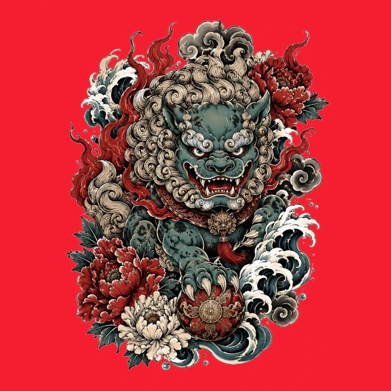 Gardien de la Fleur de Foo Dog