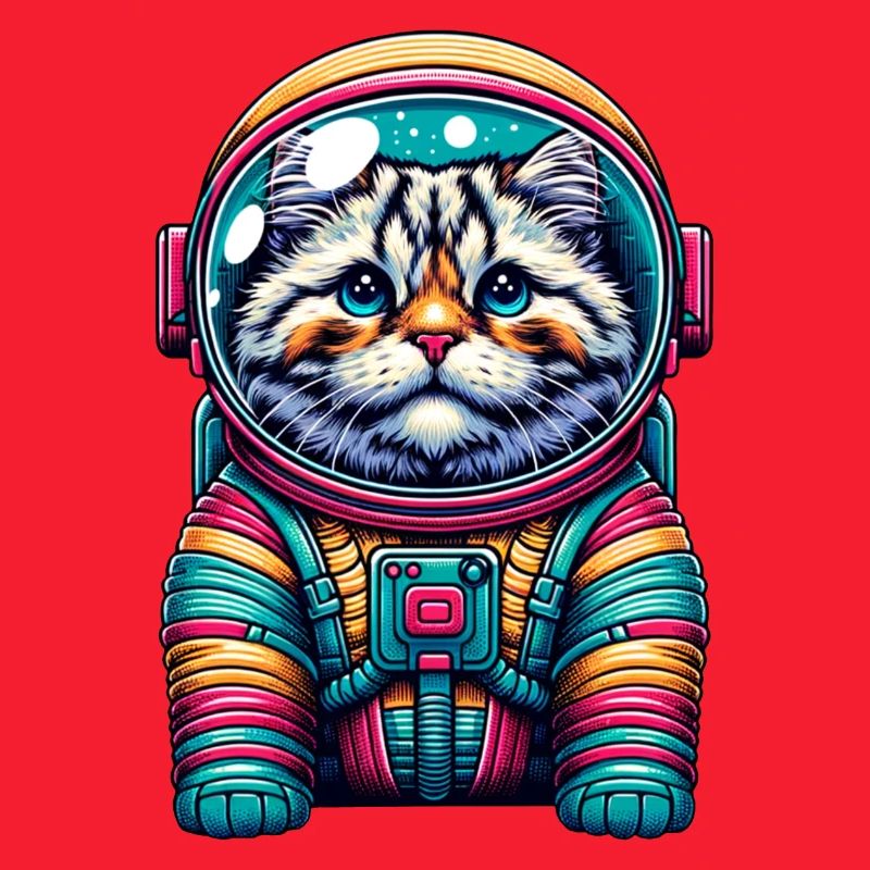 Petit chat mignon comme astronaute astronaute