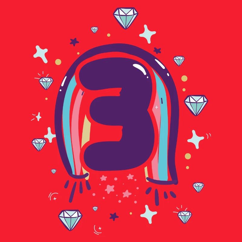 Three Rainbow Gem Emblem