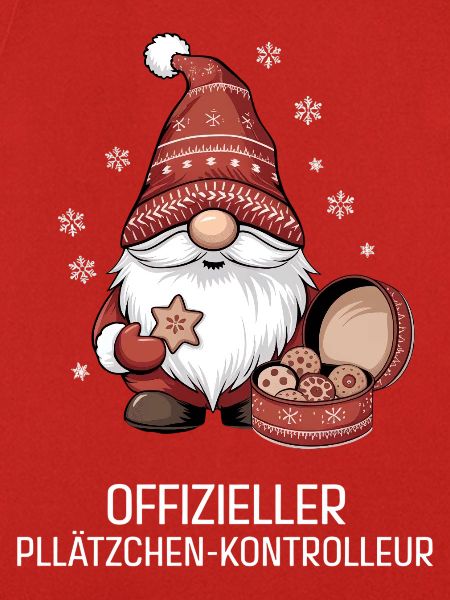 Weihnachtsgnom mit Plätzchen