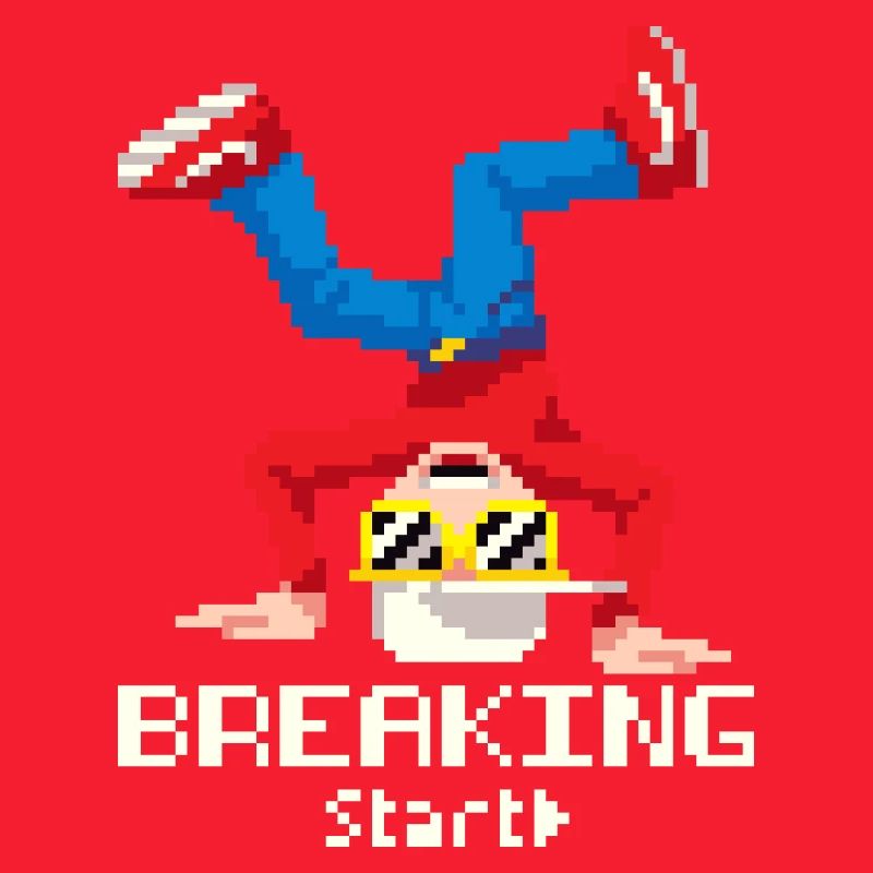 Pixel Breakdance B-Boy | Hip Hop rétro 8-bit