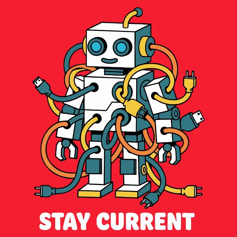 Stay Current Robot Cable Art